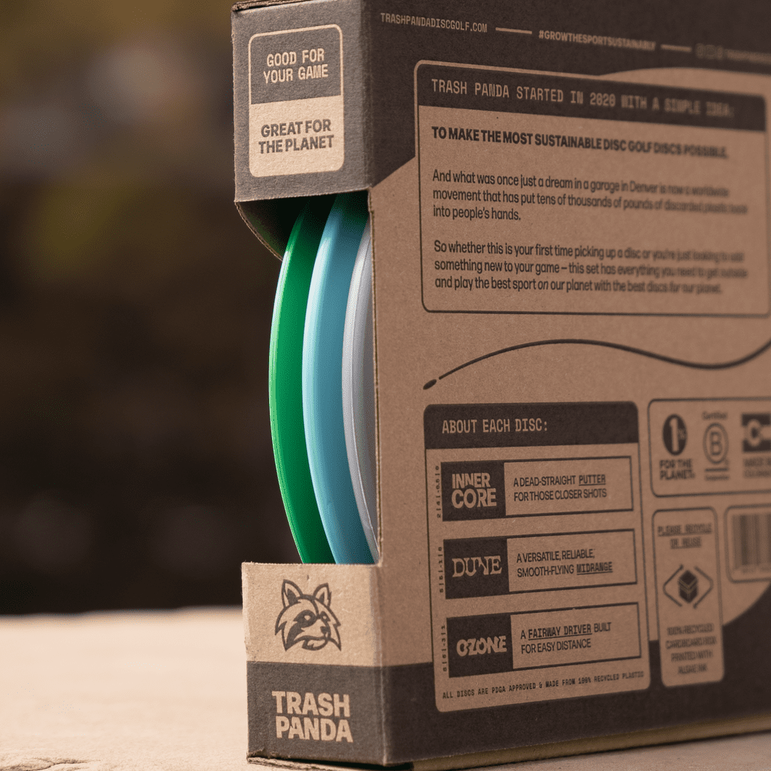Disc Golf Set - 3 Discs - 100% Recycled!