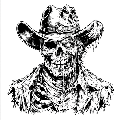 CHEMTRAIL CUSTOM MULTICOLOR Zombie Cowboy STAMP Pre-order only 100 made
