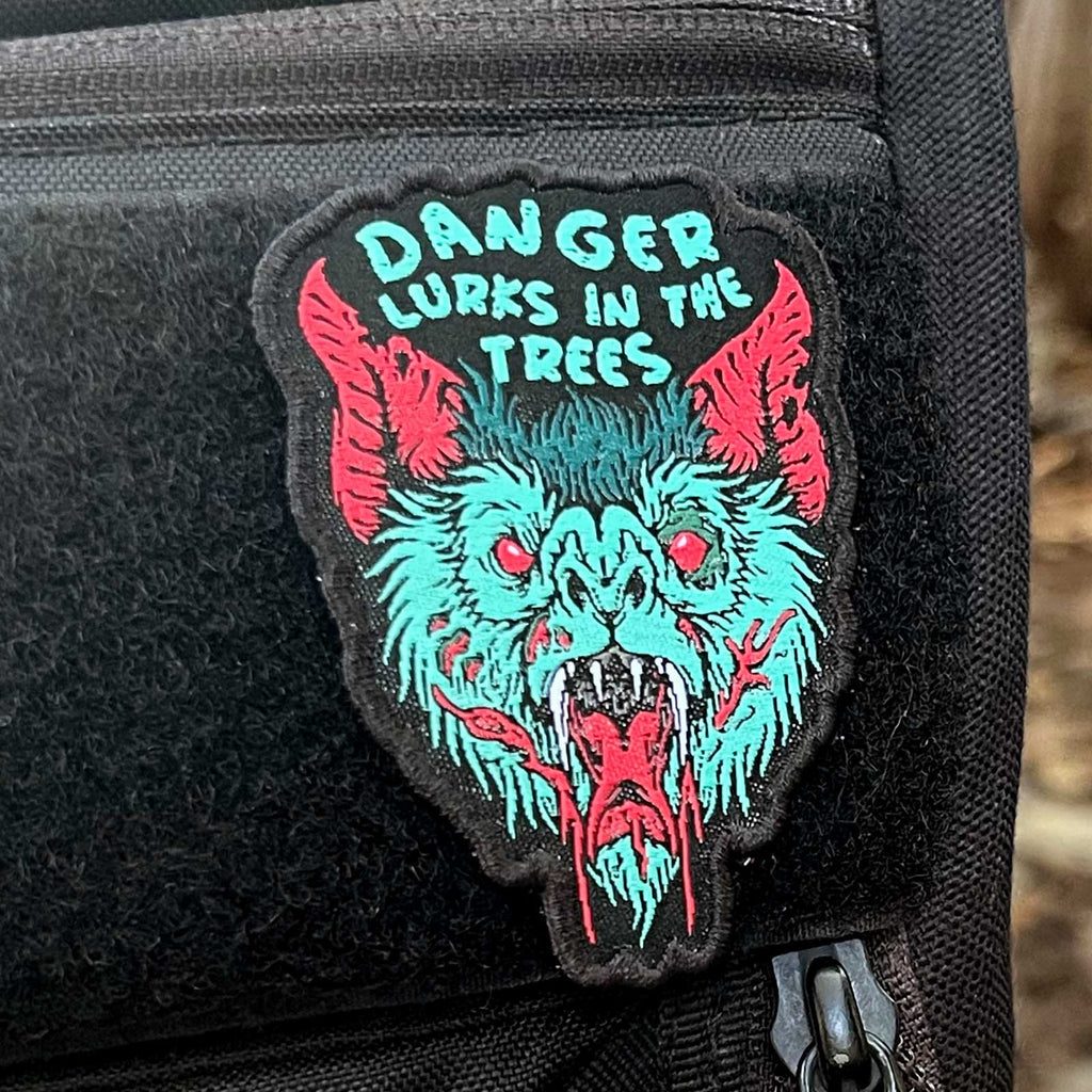 Danger Lurks In The Trees Disc Golf Patch - Hook And Loop