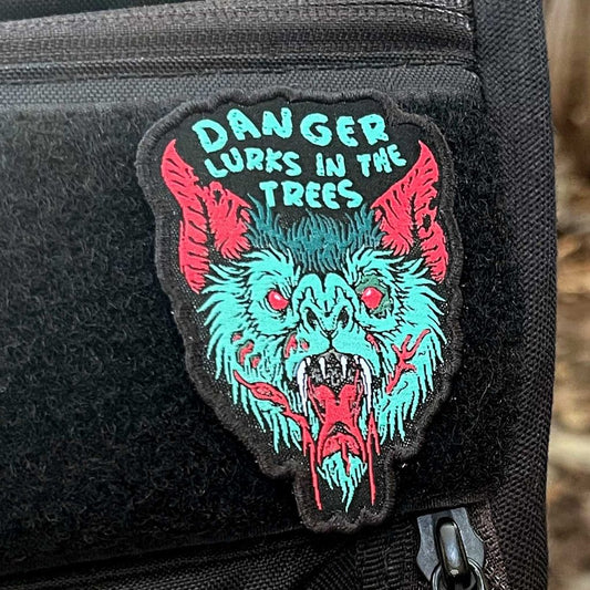 Danger Lurks In The Trees Disc Golf Patch - Hook And Loop
